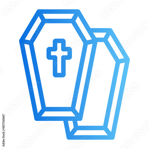 coffin Line Gradient Icon