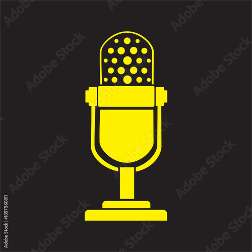Podcast radio logo icon. Vector illustration
