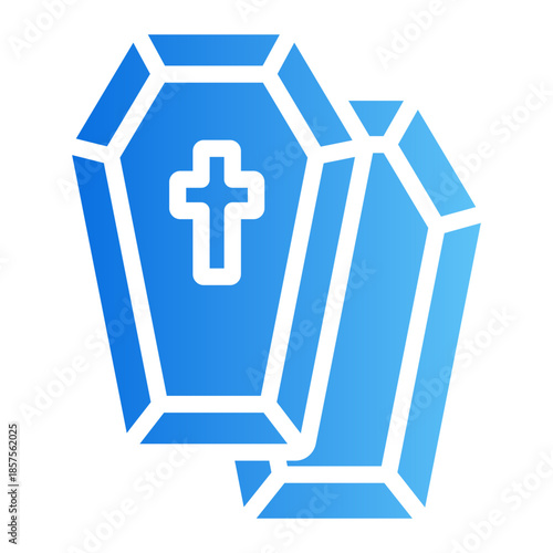 coffin Line Gradient Icon