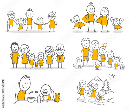 Generations of family members sharing joyful moments and creating lasting memories under a warm and loving atmosphere.