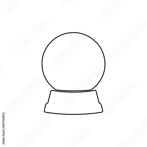 black crystal ball silhouette icon on white background
