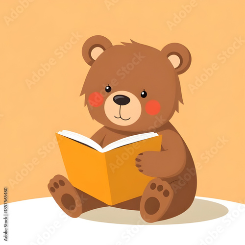 bear, teddy, toy, plush, stuffed, cute, reading, book, story, children, kids, kid, learning, education, bedtime, cozy, home, nursery, library, study, literacy, imagination, storytelling, adorable, sof