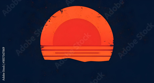 retro sun cover art, 80s poster sunrise, album cover synthwave sun, record sleeve retro sunset, LP cover vaporwave art, single cover neon horizon, retro music poster sun, outrun playlist artwork, EP c