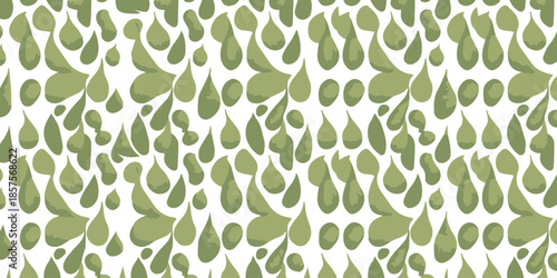 leaf seamless pattern green teardrop leaves repeat design for print