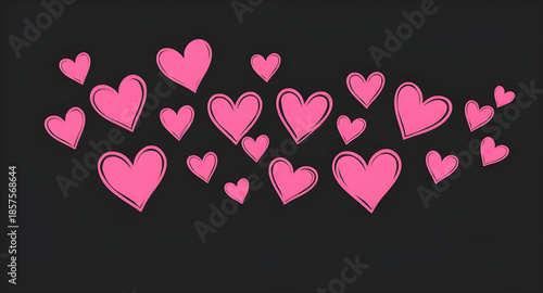 pink hearts background, cute pink heart wallpaper, pastel love hearts backdrop, soft romantic pink pattern, girly hearts digital wallpaper, valentine pink heart texture, seamless pink hearts backdrop,