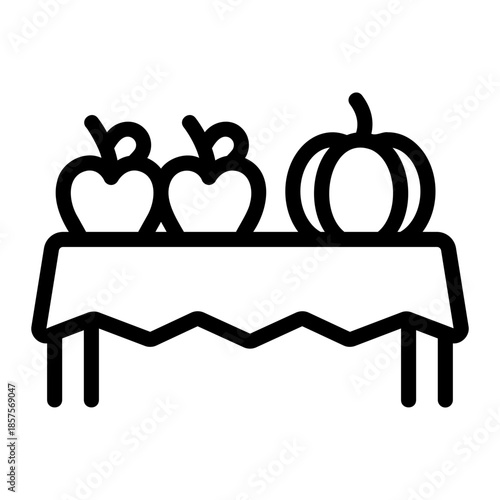 feast table Line Icon