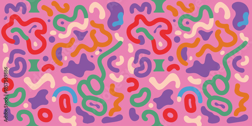 abstract repeating motif organic shapes vertical symmetry pattern