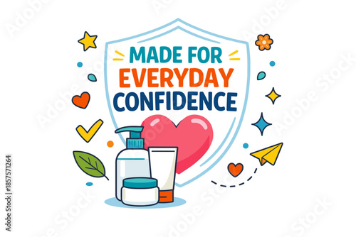 Everyday confidence: skincare products with heart and motivation
