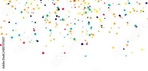 confetti falling down isolated on transparent background