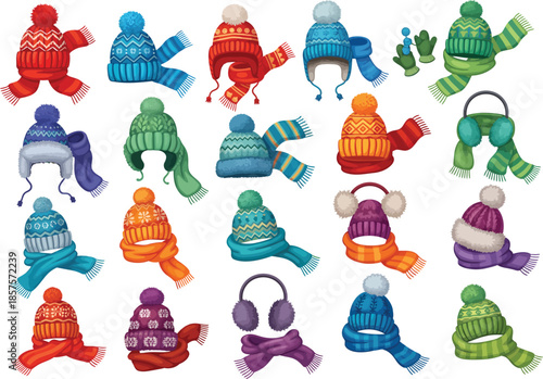 winter hats and scarves for cold weather