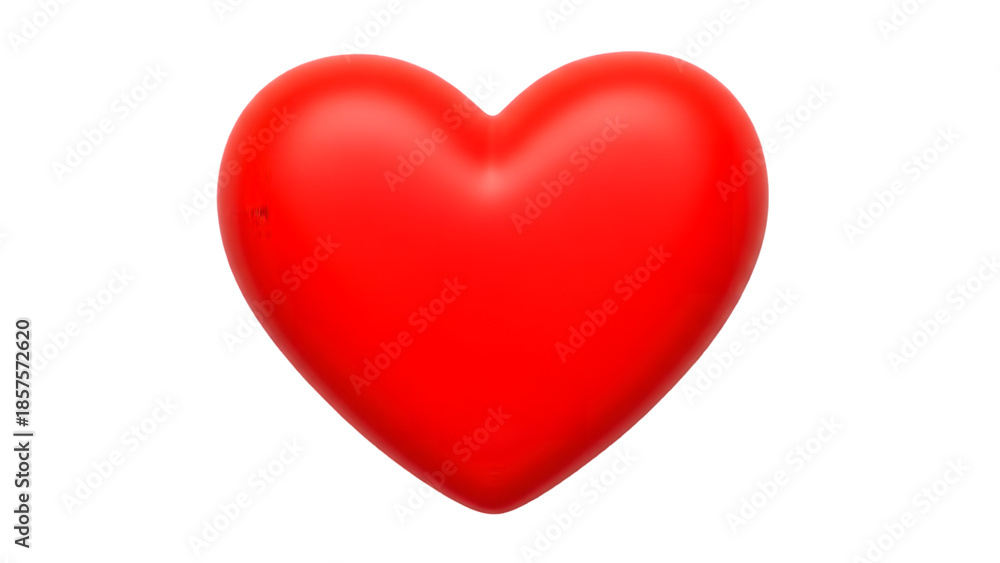 Fototapeta premium Red heart shape isolated on transparent background