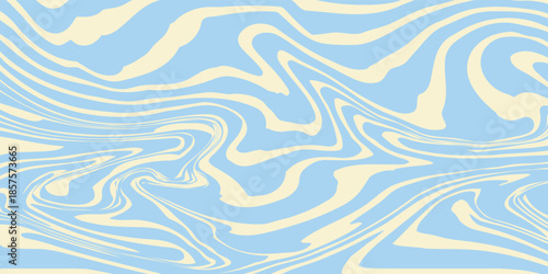 Abstract horizontal background with colorful waves. Trendy vector illustration