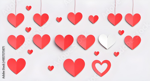 pink paper hearts celebration, cute valentine romance wallpaper, adorable papercut hearts wrap, valentine poster background paper, wedding love pink texture, sweet crafted hearts marketing, gift wrap 