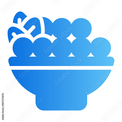 cranberries bowl Line Gradient Icon