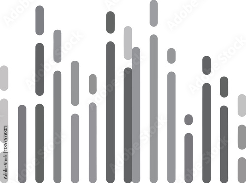 Grey Scale Vector Graphic Equalizer Illustration for Music Audio Technology and Sound Visualizations