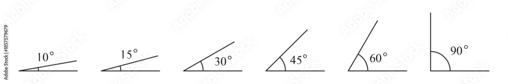 Φωτογραφία Collection of acute and right angles of triangle