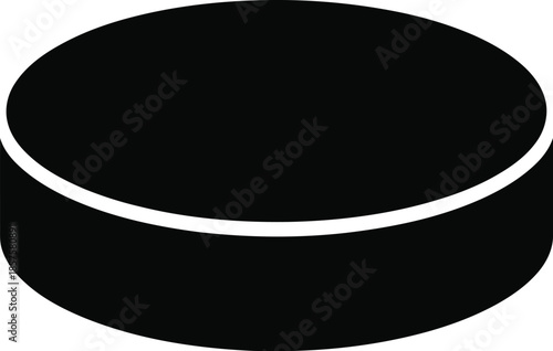 Hockey Puck Vector Graphic Illustration for Sports Themes and Ice Hockey Designs