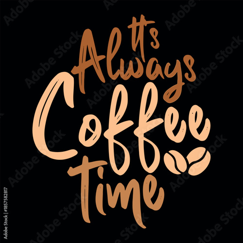 Coffee typography vector t-shirt design print