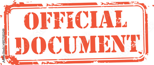 official document rubber stamp seal