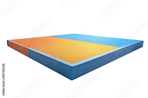 protective high jump fall mat isolated on transparent background