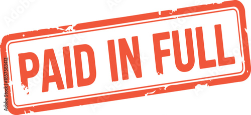 Paid in full stamp seal