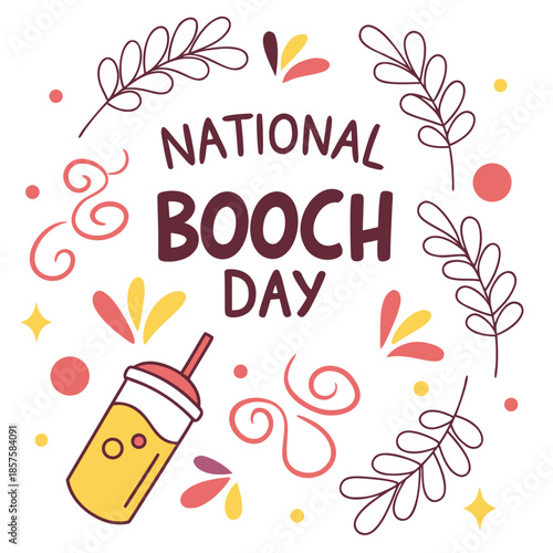 NATIONAL BOOCH DAY vector illustration 