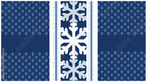 Frosty winter background with snowflakes and icy patterns, cold weather illustration