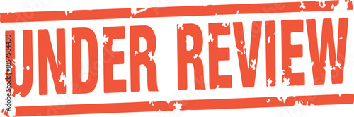 red under review grunge stamp