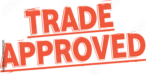 trade approved red stamp text
