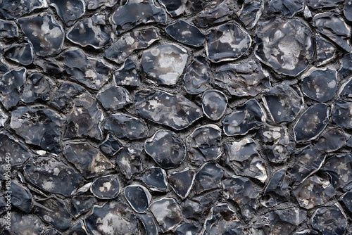 фотографія Old flint wall for use as a background texture