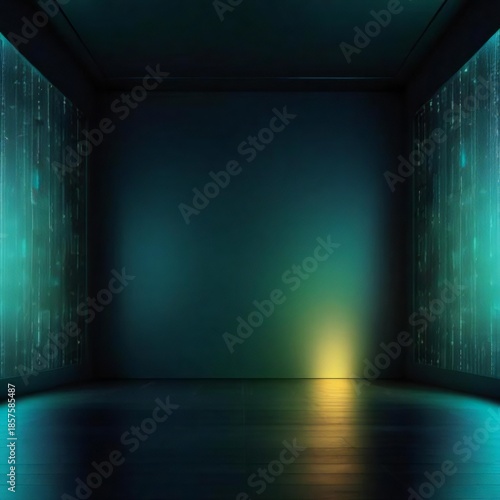 empty stage with red curtains