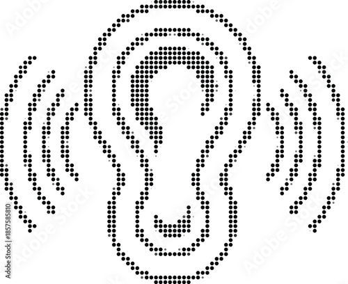 Hearing Loss Concept With Ear And Sound Waves Illustration