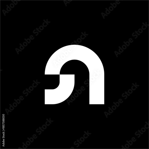 Sleek SA or AS abstract curves. A modern, futuristic icon perfect for luxury architecture or premium skincare branding.