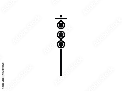 Train Signal Light Silhouette Icon