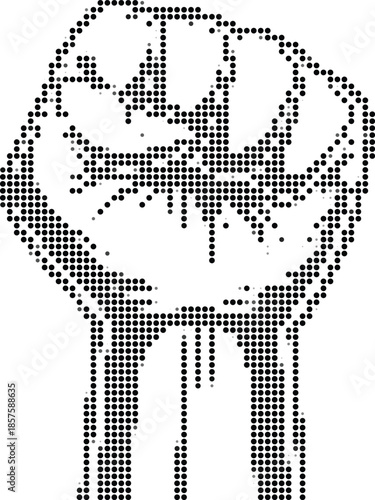 Solidarity Fist Graphic Design Vector Illustration Empowerment Strength
