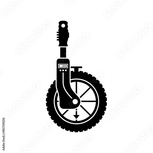 Bicycle Shock Absorber Illustration Isolated White.