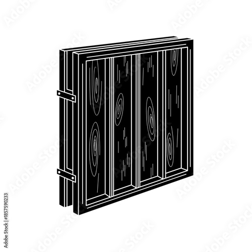 Black and White Illustration of a Book.