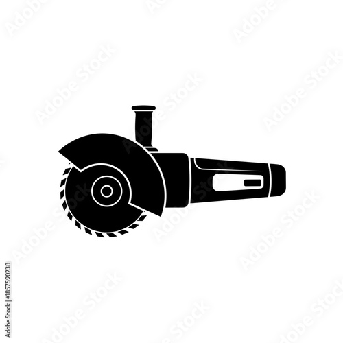 Black Angle Grinder Power Tool Equipment.