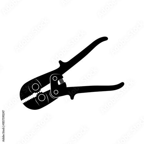 Black Bolt Cutters Tool Closeup View.