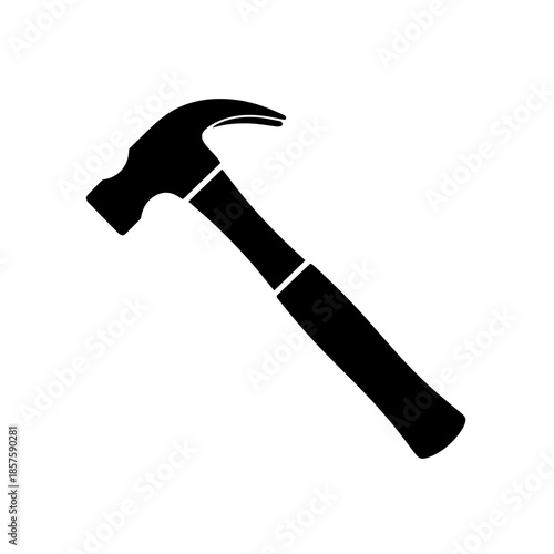 Black Claw Hammer Tool Silhouette.