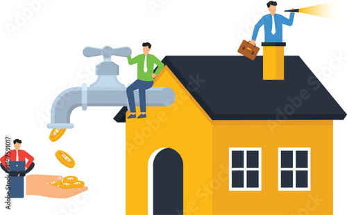 Real estate investment property income financial growth housing market concept passive income cash flow home equity wealth building return on investment property search