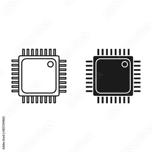 Computer microchip illustration