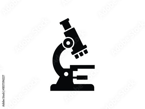Laboratory Microscope Silhouette Icon