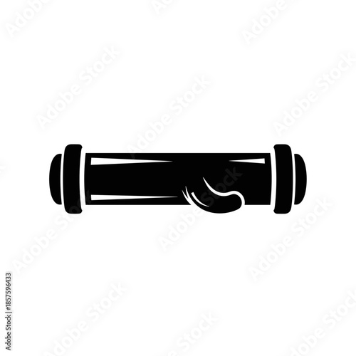 Cannon Illustration Simple Black Design.