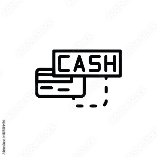 Cash and Card transaction: Depicting financial flexibility, where digital card interacts with cash text to illustrate convenience of both methods