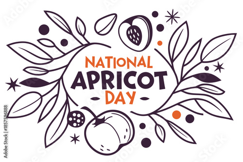 NATIONAL APRICOT DAY vector illustration 
