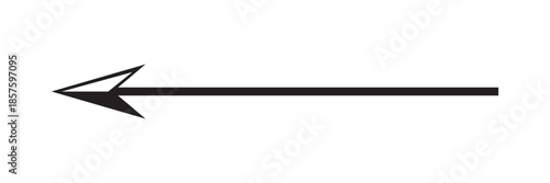 Modern horizontal directional arrow symbol for back navigation