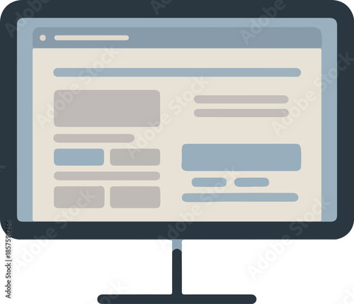 Modern Flat Design Smartphone Vector Graphic with UI Elements and Tethering Cable Attached