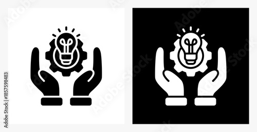 Proficiency BPM icon sheet in black and white, filled style.