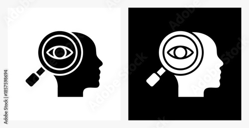 Observation BPM icon sheet in black and white, filled style.